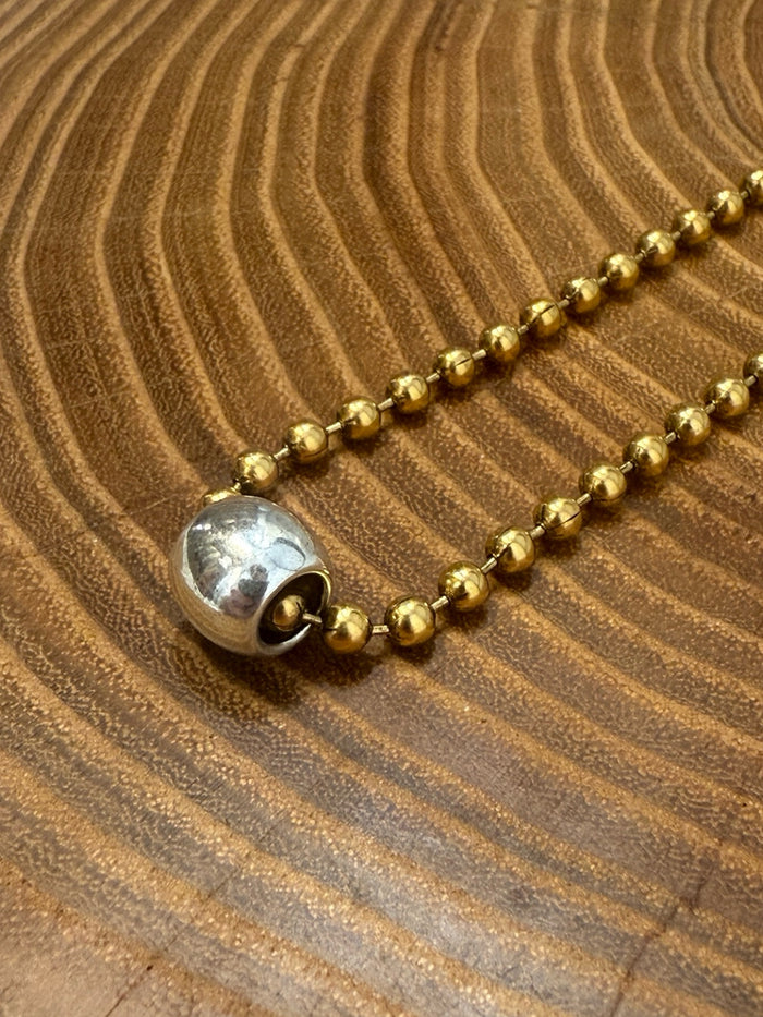 Belle Via Jewelry Small Ball Chain Tube Necklace