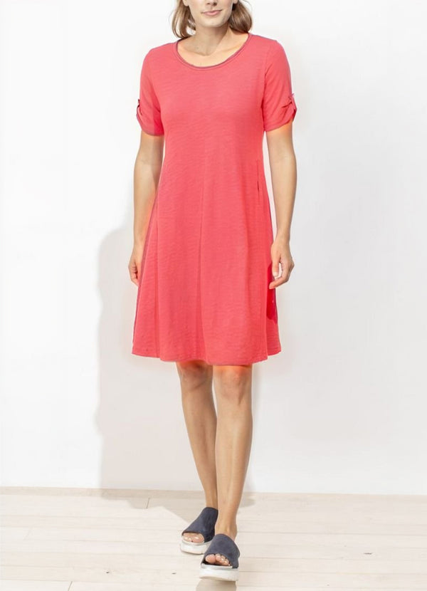 Escape Button Sleeve Dress