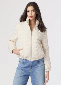 J. Society Heart Puffer Bomber Jacket