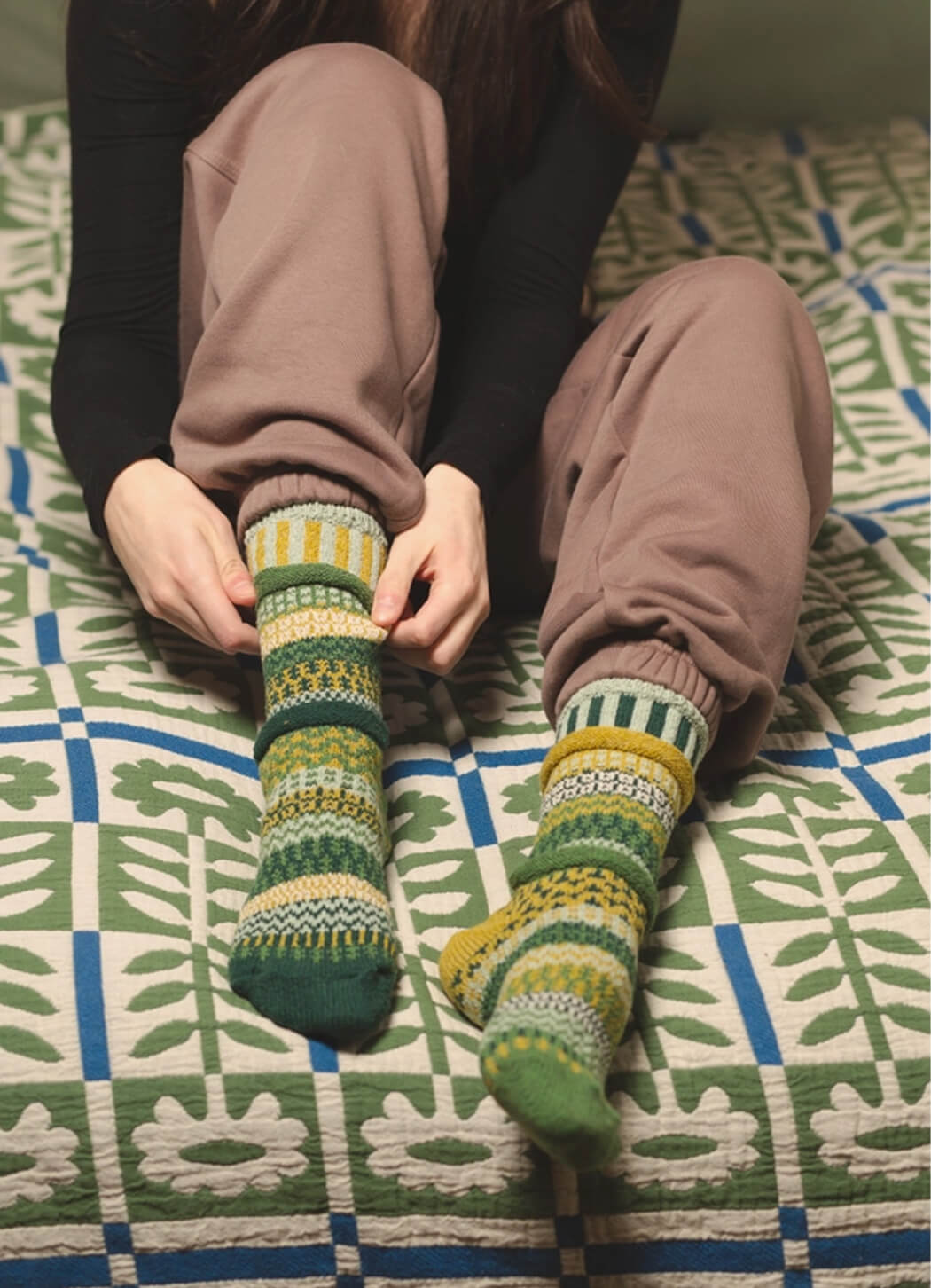 Solmate Socks Crew Fiddlehead