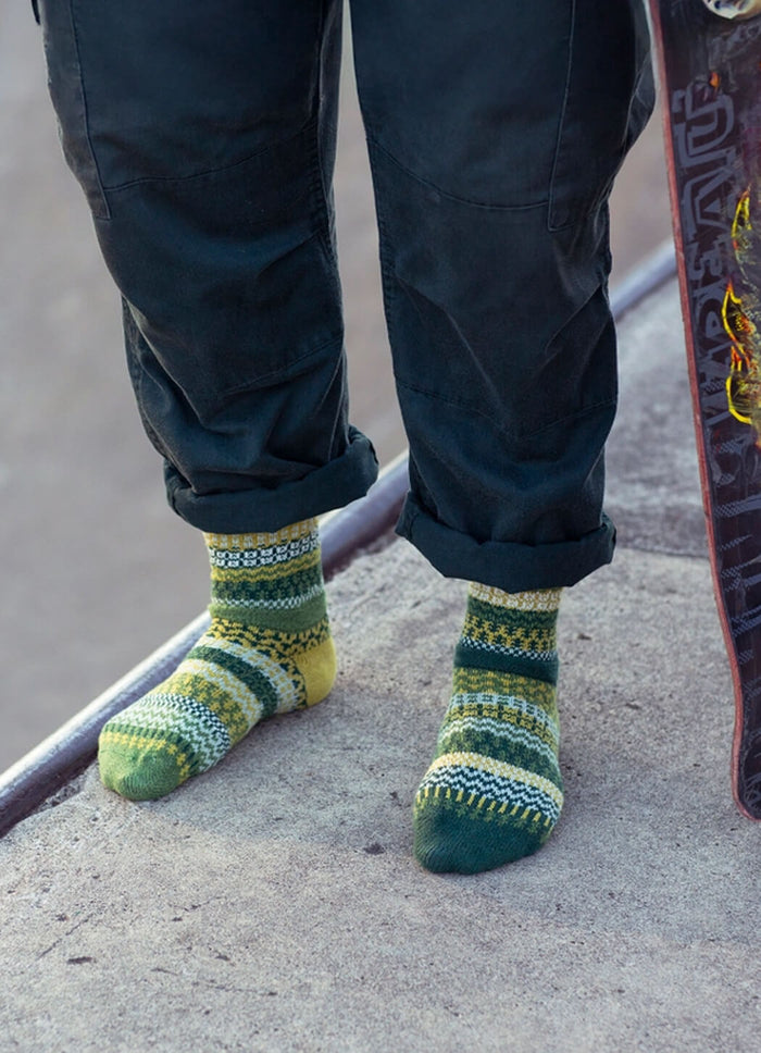 Solmate Socks Crew Fiddlehead