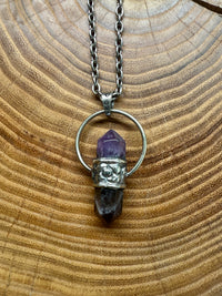 Belle Via Jewelry Amethyst Crystal Necklace