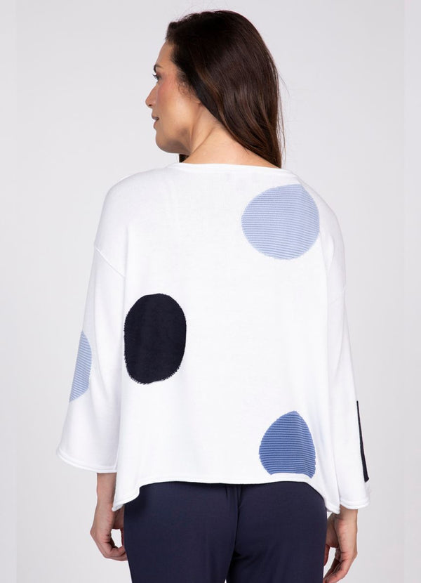 Olivia Full Circle Mixed Dot Pullover