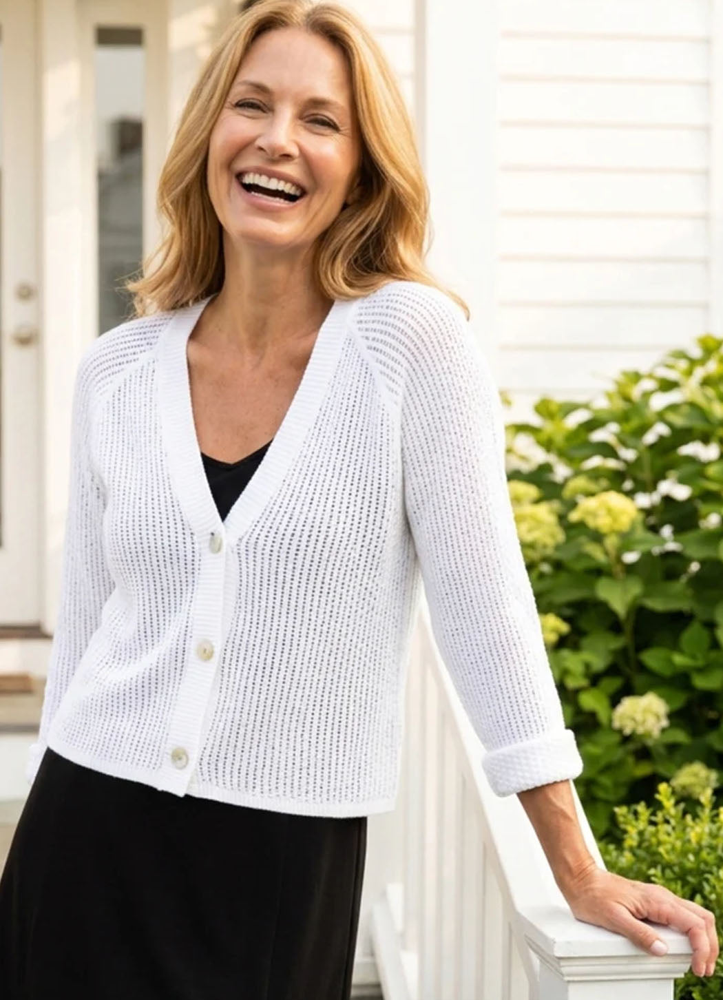 Habitat Coast Crochet V-Neck Cardigan