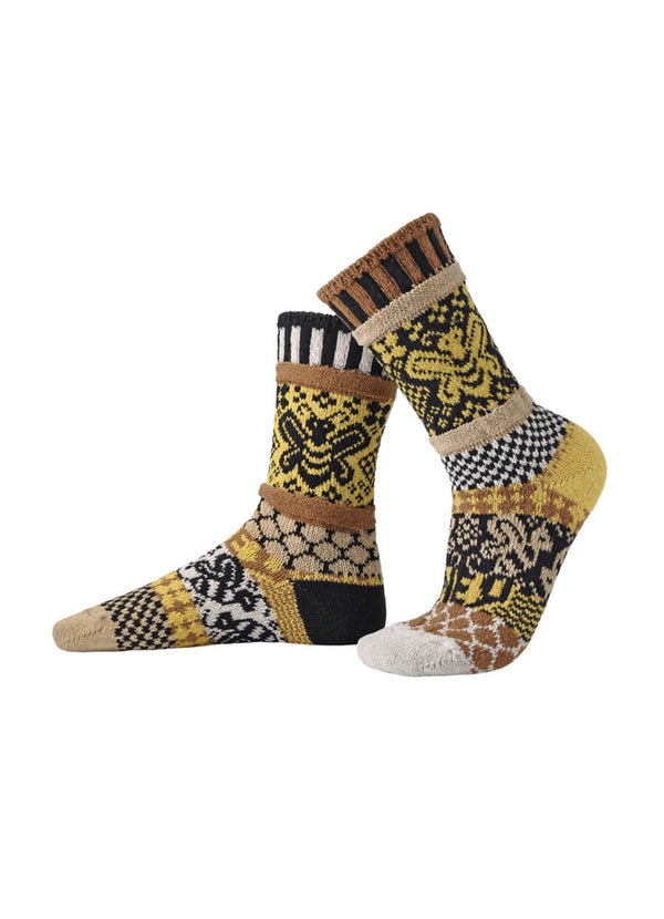 Solmate Socks Crew Honey Bee
