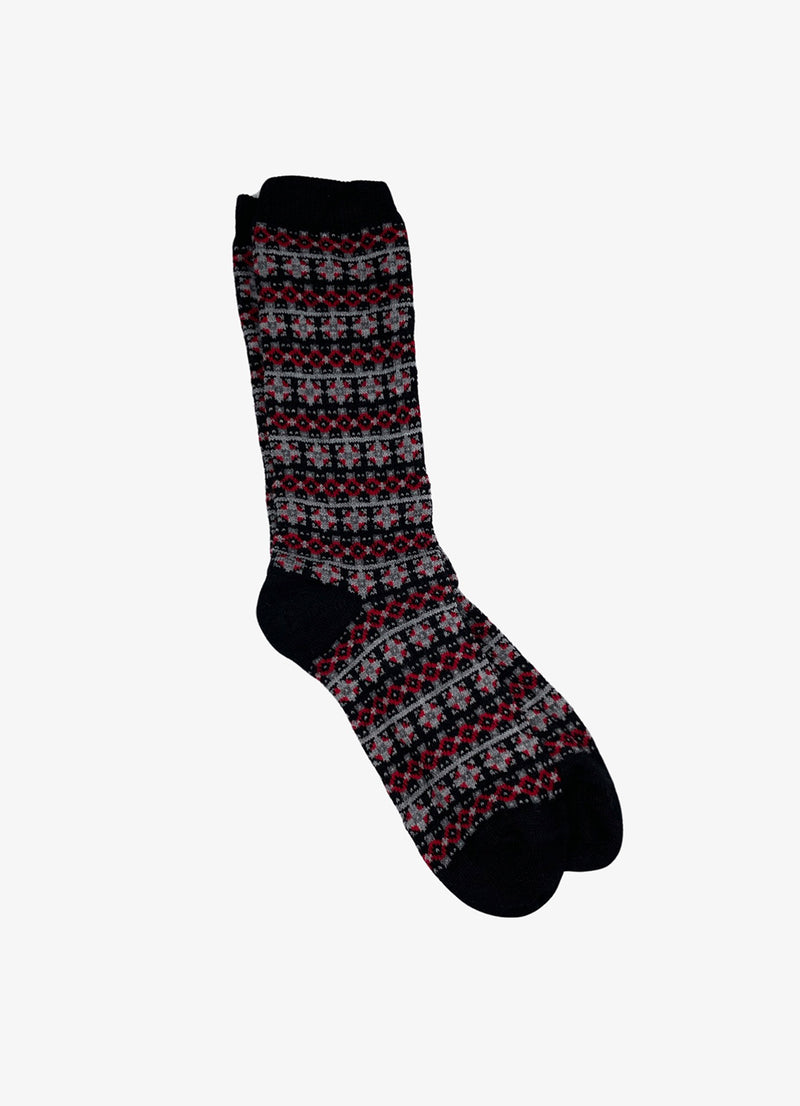 Tey Art Alpaca Baltic Stripe Geometric Designed Socks
