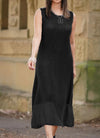Vanite Sleeveless Dress Sheer Bottom