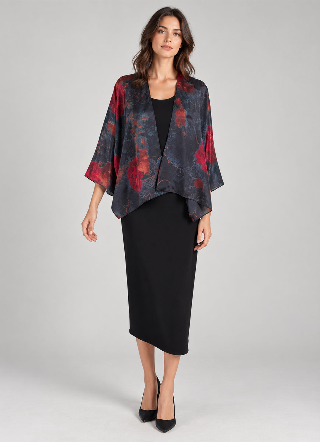 Cocoon Silk Kimono Jacket