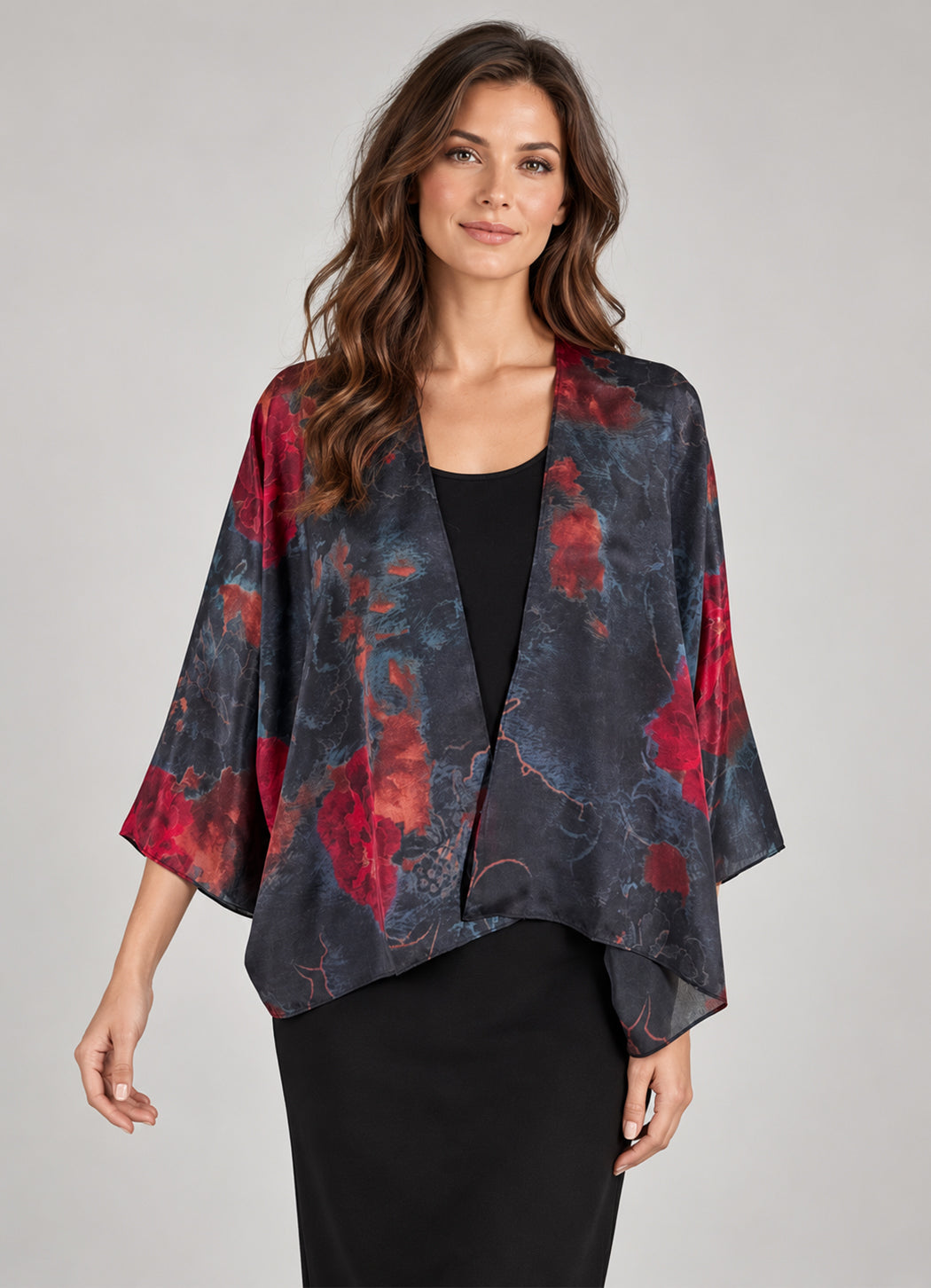 Cocoon Silk Kimono Jacket