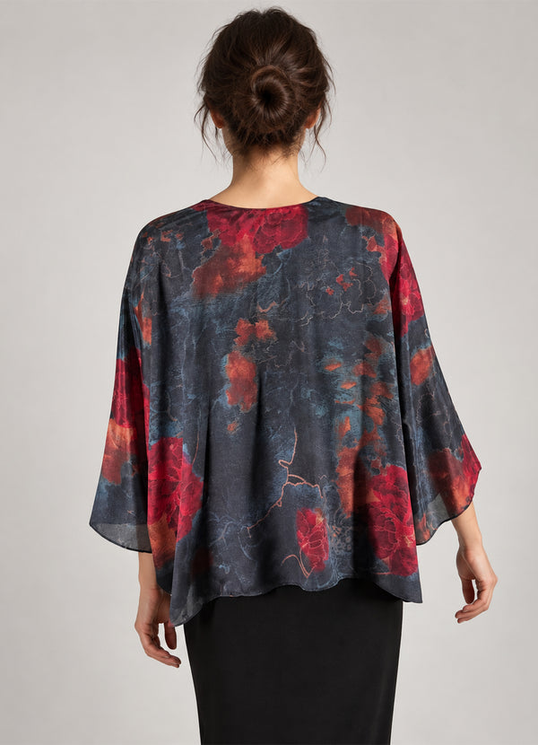 Cocoon Silk Kimono Jacket