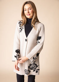 Habitat Floral Winter Bloom Cardigan