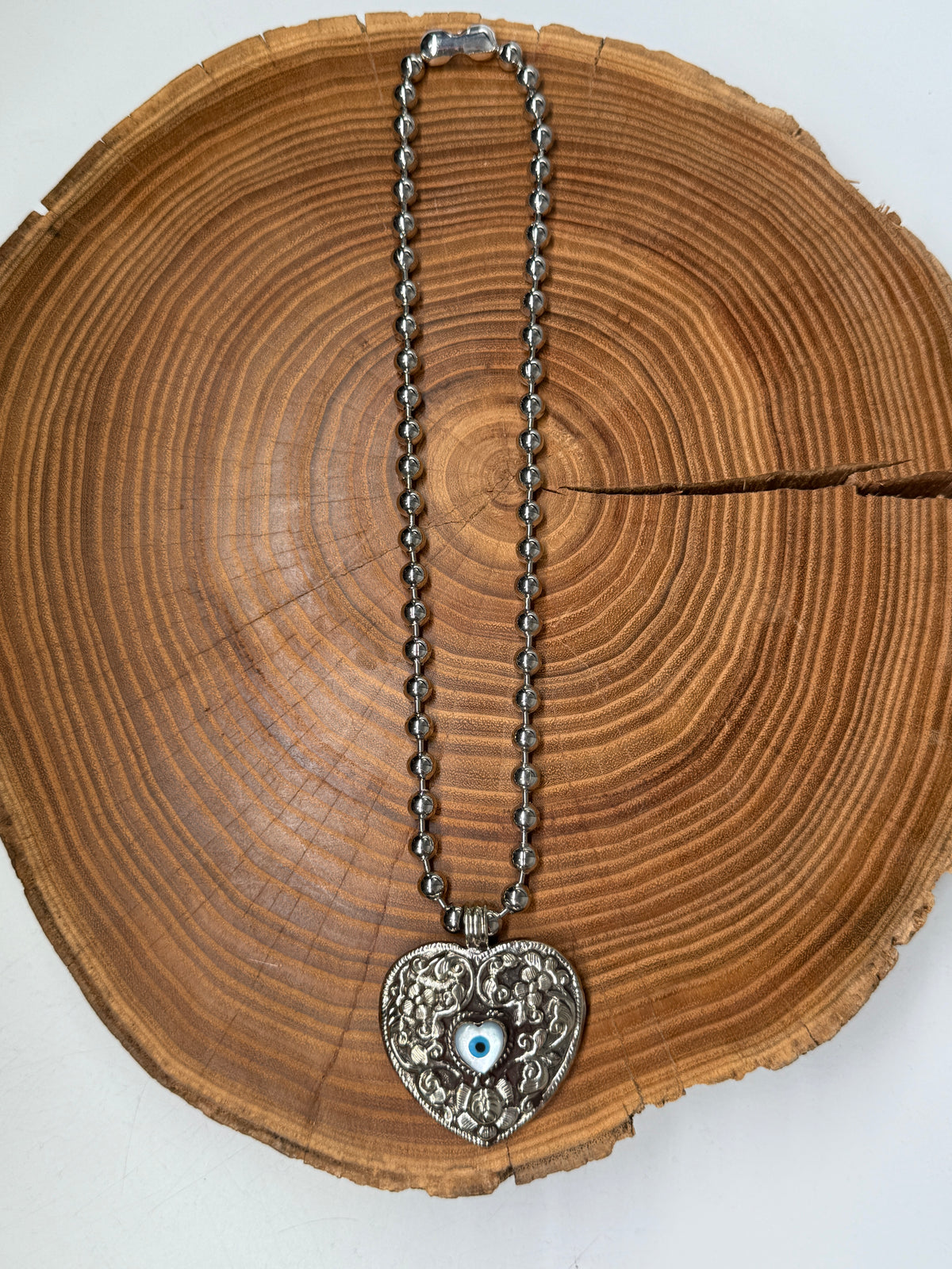 Belle Via Jewelry One-Of-A-Kind (All Seeing Eye) Heart Necklace