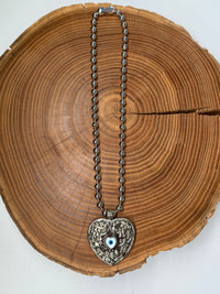 Belle Via Jewelry One-Of-A-Kind (All Seeing Eye) Heart Necklace