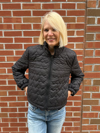 J. Society Heart Puffer Bomber Jacket