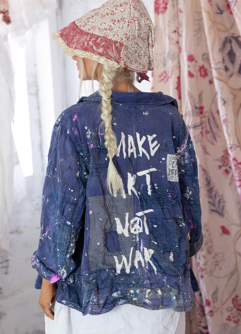 Magnolia Pearl Paint Splatter Crop Tancy Coat