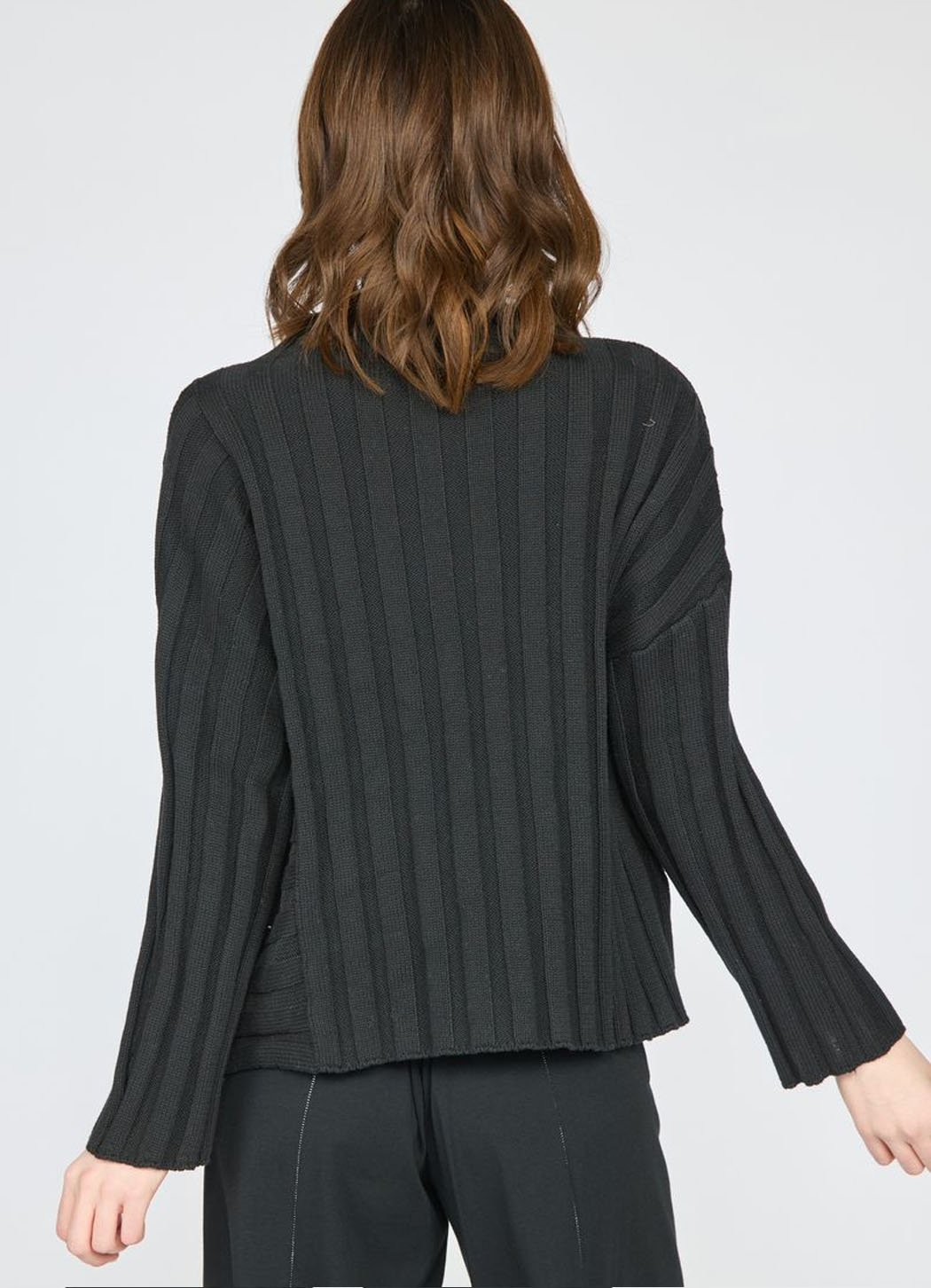 Olivia Statement Rib Pocket Pullover Sweater