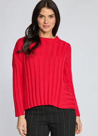 Olivia Statement Rib Pocket Pullover Sweater
