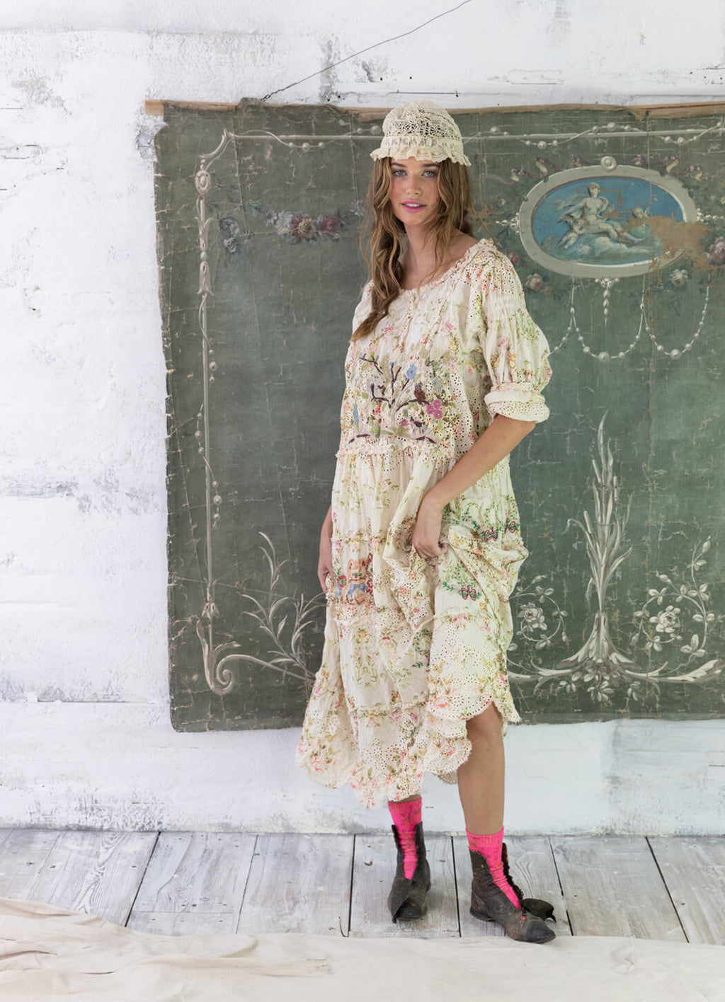 Magnolia Pearl Eyelet Ruth Ruffle Dress