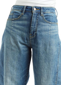 Tractr High Rise Barrel Crop Jean