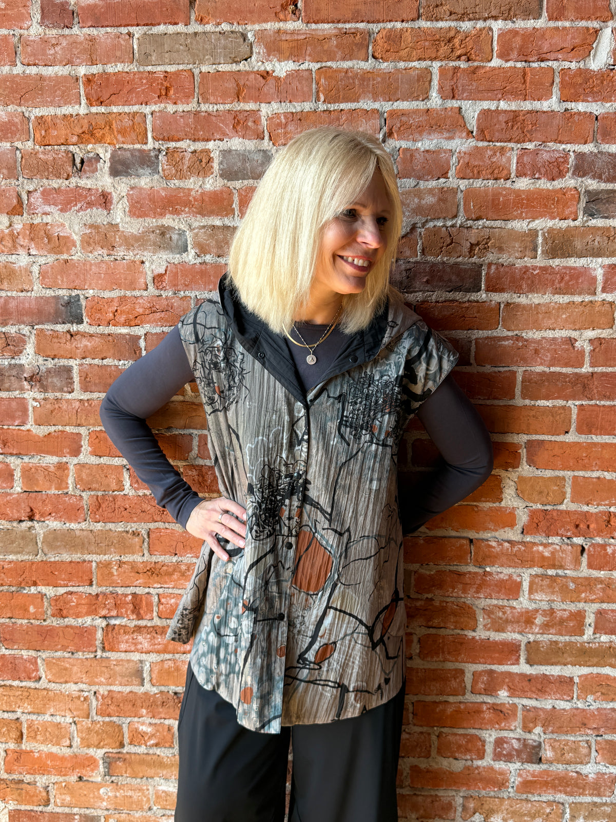 3 Potato Reversible Hooded Vest