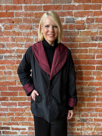 Olivia Two-Toned Taffeta Metropolitan Coat