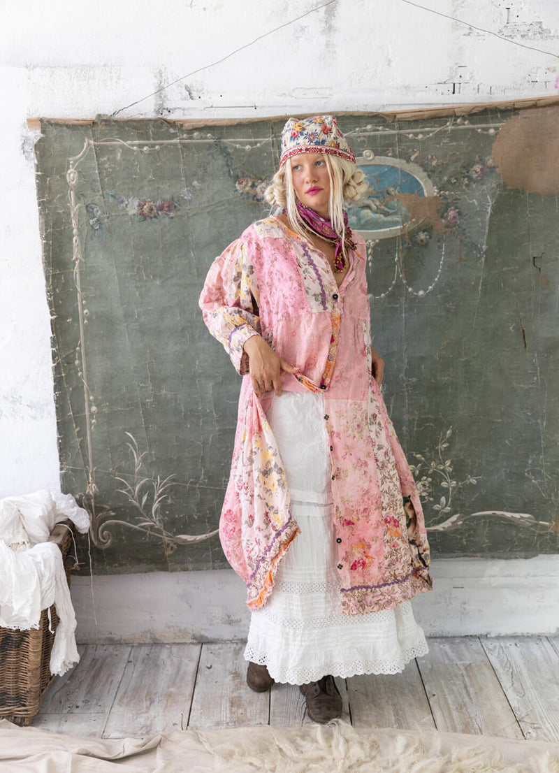 Magnolia Pearl Patchwork Kashmiri Pink Dress