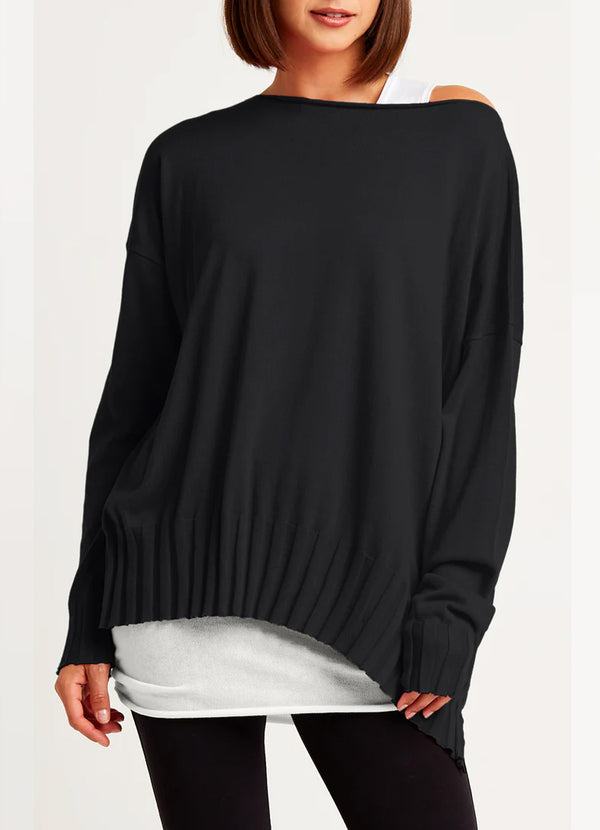 Planet Boatneck Rib Sweater
