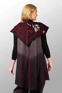 Mieko Mintz Printed Patch With Ombre Backing Kantha Circular Vest