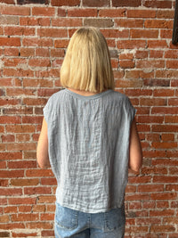 Suzy D Lorenzo Linen Jersey Mixed Tee
