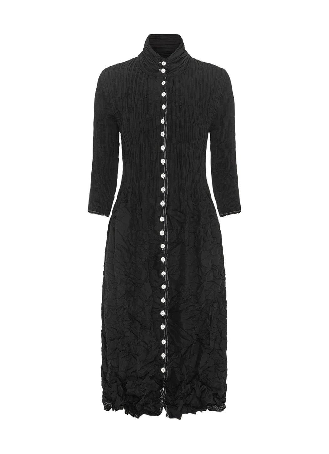 Alquema Contrast Nehru Coat Dress