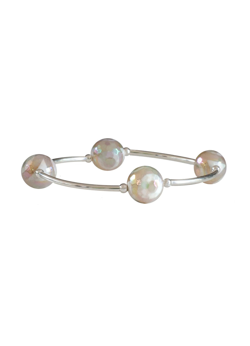 Blessing Bracelet in Mystic Eye Agate 12mm Beads