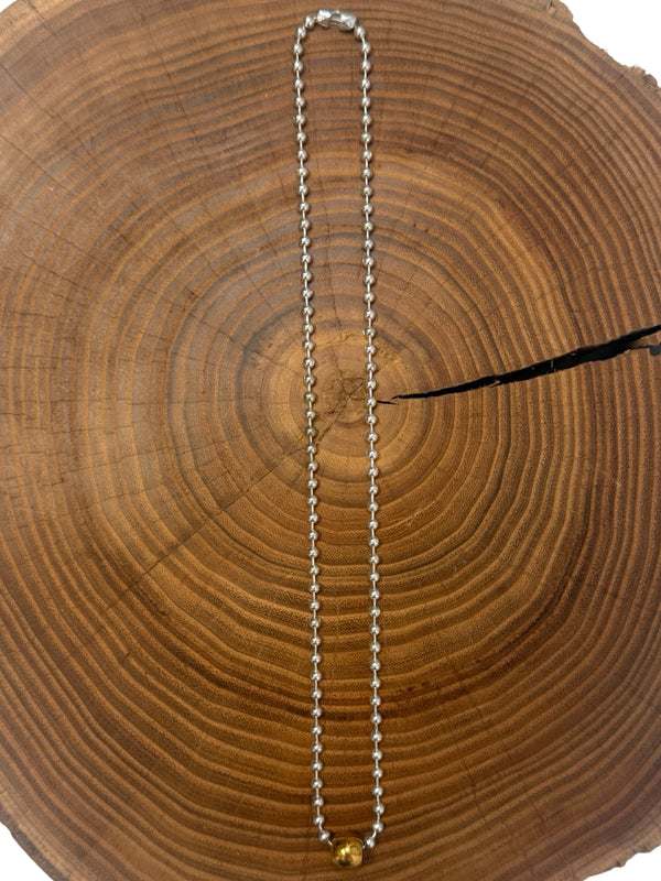 Belle Via Jewelry Small Ball Chain Tube Necklace