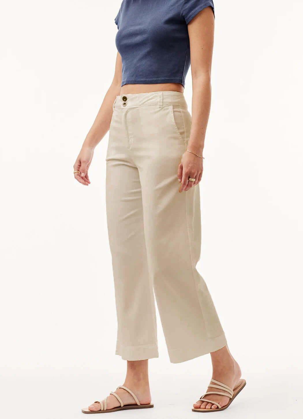 Bella Dahl Saige Wide Leg Crop Bottoms