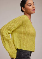 Bella Dahl V Neck Cropped Sweater