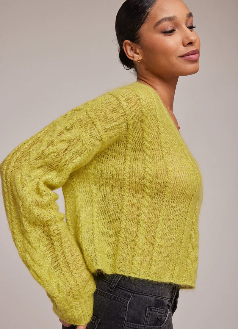 Bella Dahl V Neck Cropped Sweater