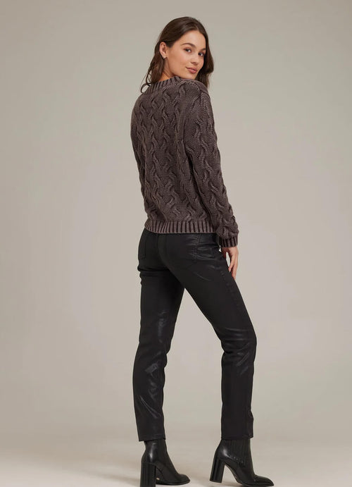 Bella Dahl V-Neck Cable Sweater