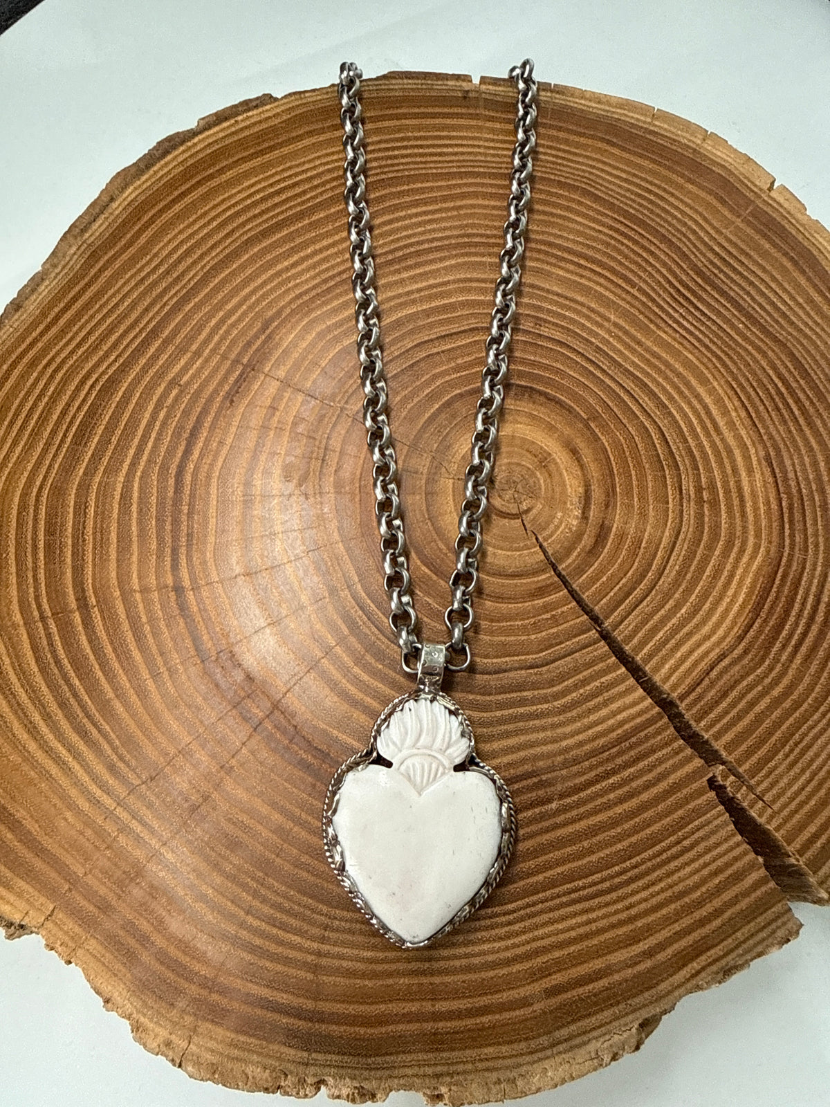 Belle Via Jewelry One-Of-A-Kind Exclusive Sacred Heart Necklace