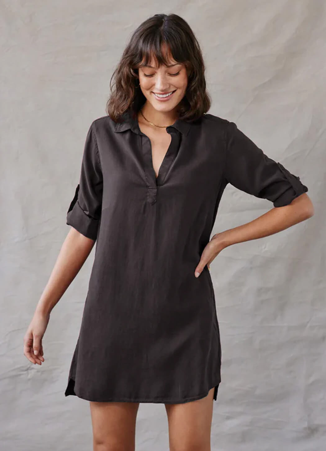 Bella Dahl Long Sleeve A-Line Dress