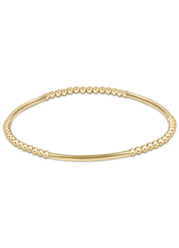 Enewton Bliss Bar Gold Pattern 2.5mm Bead Bracelet - Gold