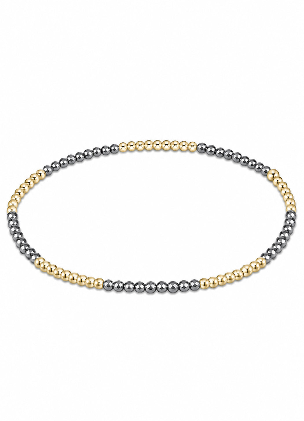 Enewton Blissful Pattern - 2mm Bead Bracelet - Faceted Hematite