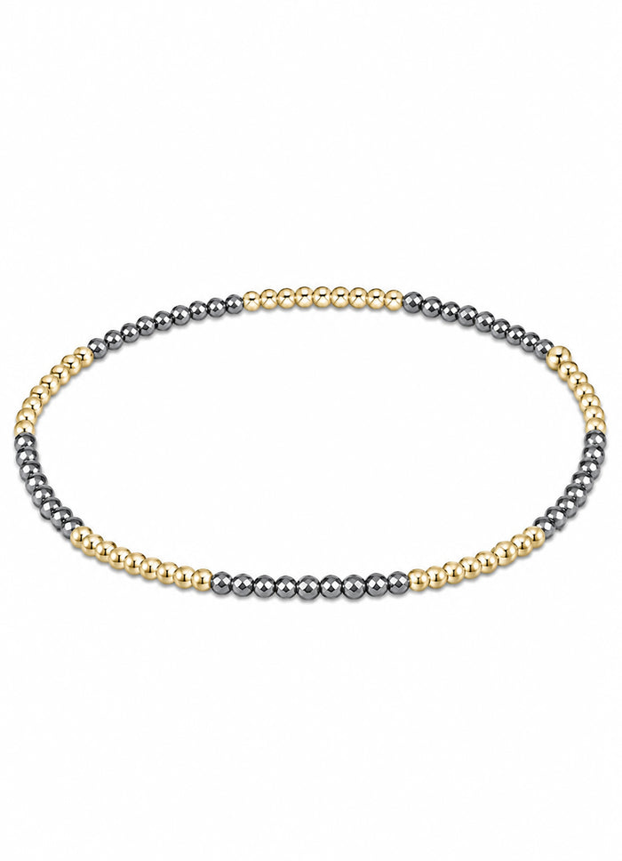 Enewton Blissful Pattern - 2mm Bead Bracelet - Faceted Hematite