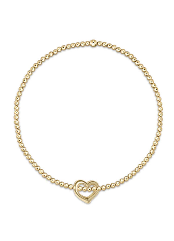 Enewton Classic Gold 2.5mm Bead Bracelet - Love Gold Charm