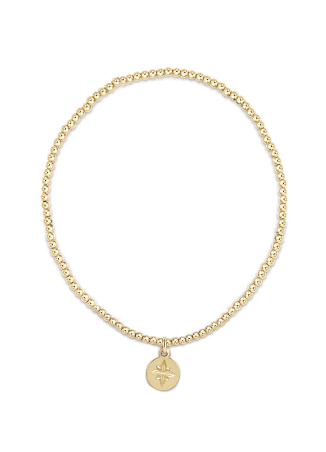 enewton egirl Classic Gold 2mm Bracelet - Paw Print Small Gold Disc main image 1