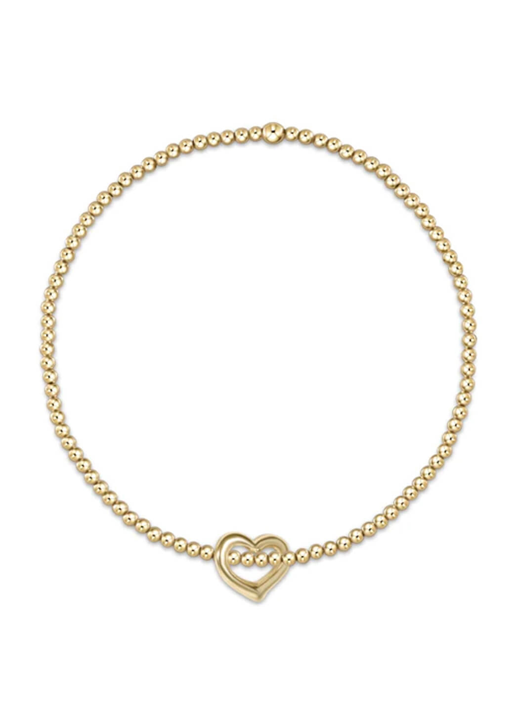 Enewton Classic Gold 2mm Bead Bracelet - Love Small Gold Charm