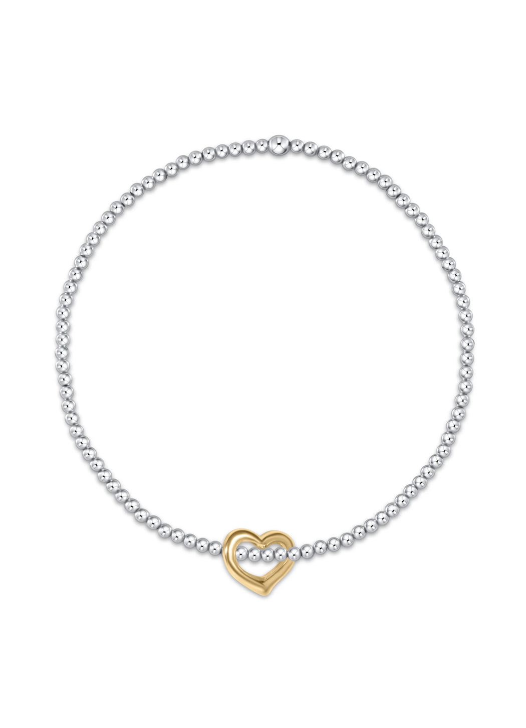 Enewton Classic Mixed Metal 2.5mm Bracelet - Love Gold Charm