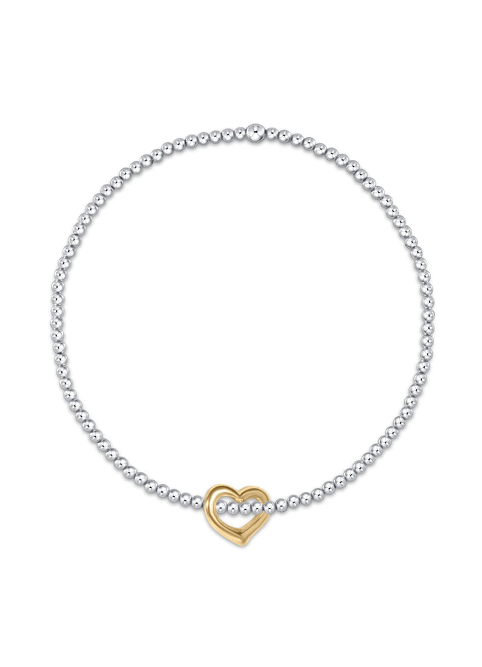 Enewton Classic Mixed Metal 2.5mm Bracelet - Love Gold Charm