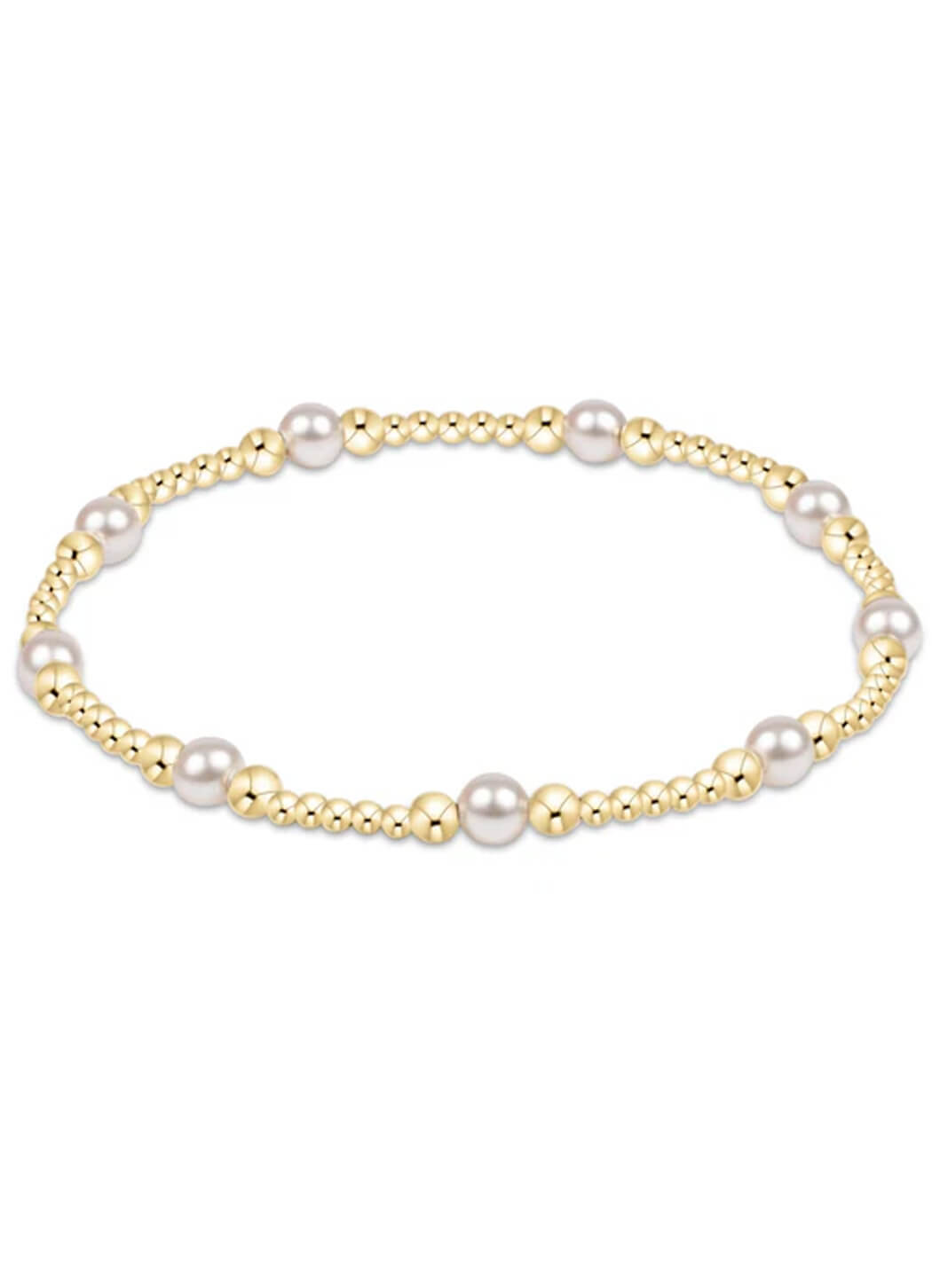 Enewton Classic Purpose Pattern 4mm Bead Bracelet - Pearl