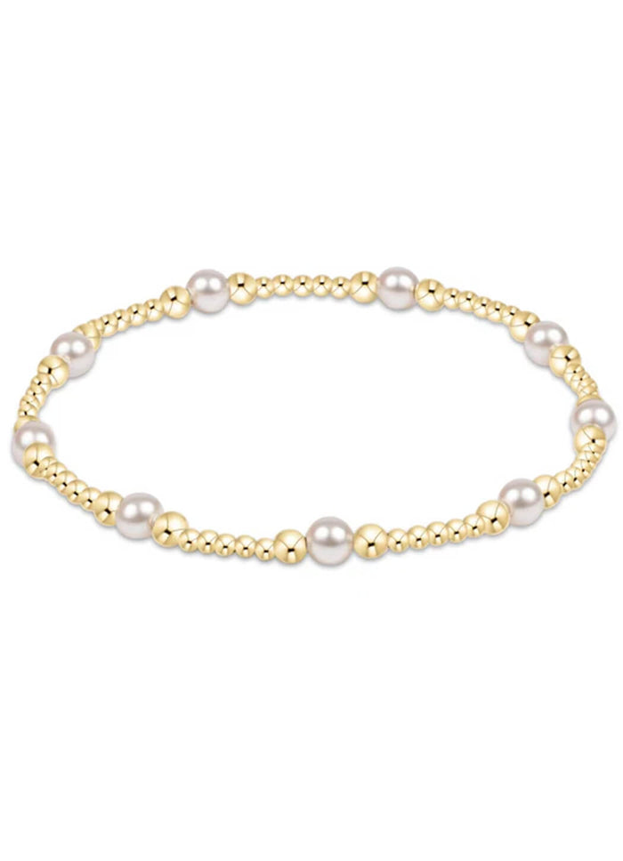 Enewton Classic Purpose Pattern 4mm Bead Bracelet - Pearl