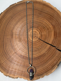 Belle Via Jewelry Amethyst Crystal Necklace