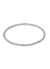 Enewton Extends - Silver Faceted Hematite 2mm Bead Bracelet